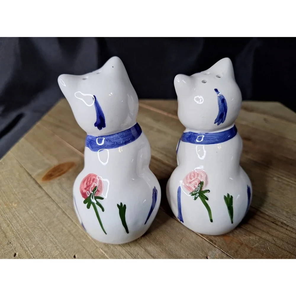 Vintage Lenox Ceramic Cat Salt and Pepper Shakers 